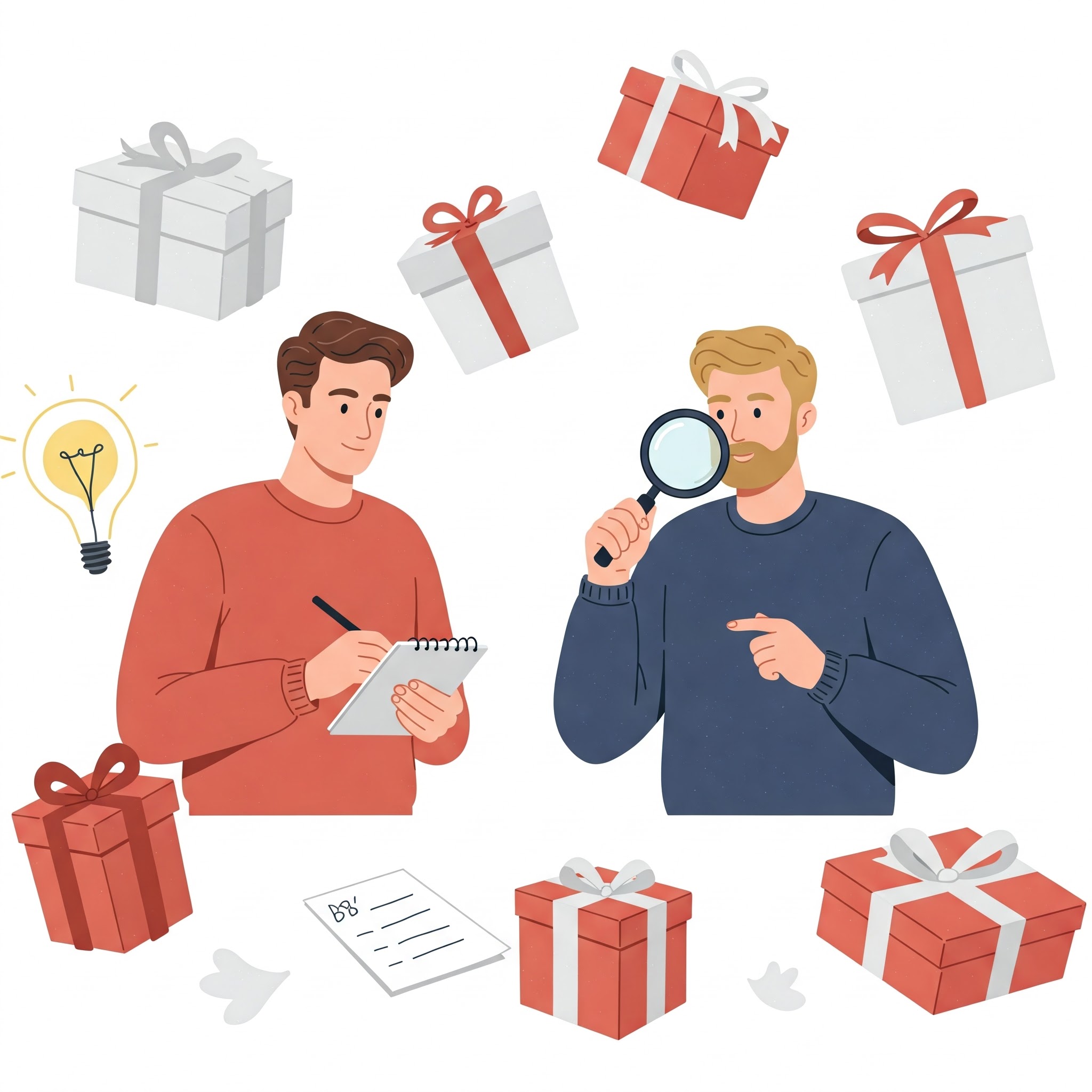 Die Gründer die nach einem Geschenk suchen